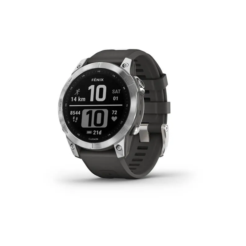 Montre connectée GARMIN Venu® 3 Lunette Gray en acier inoxydable avec  boîtier noir et bracelet